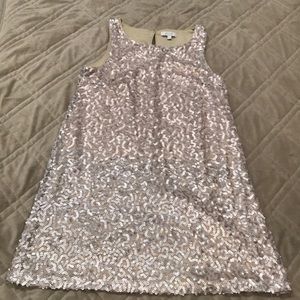 Metallic sequin mini dress
